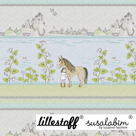 Lillestoff - Pferdemädchen - Bio Sommersweat - Susalabim - Panel